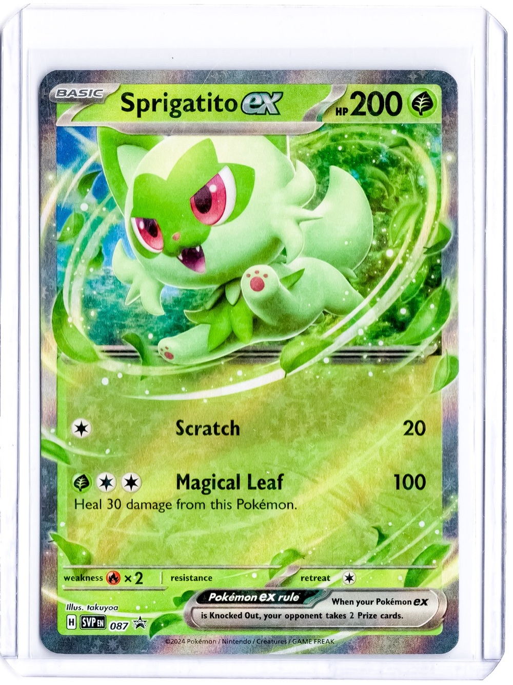 Sprigatito 087 EX SVP: Scarlet & Violet Promo NM Pokemon Trading Card